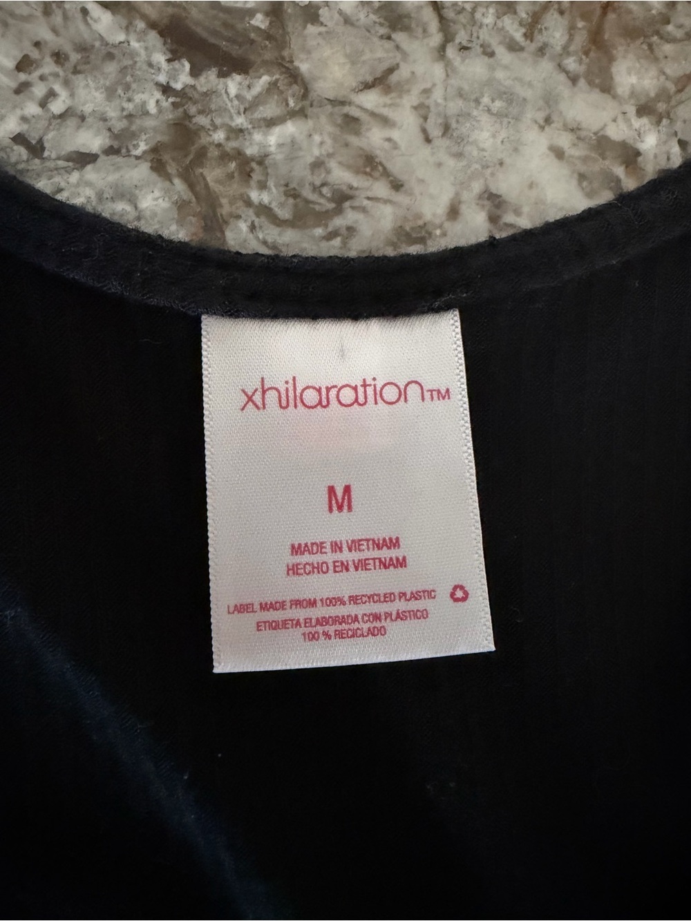 Xhilaration Black Ribbed Racerback Tank - Picture 3 of 4